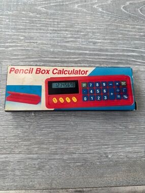 Vintage pencil box calculator